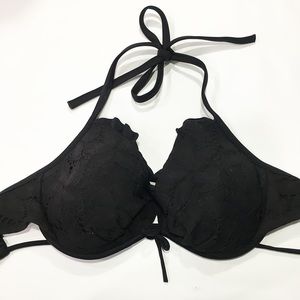 34B VS lace black push up bikini swim top